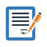 Agreement, pen, sign icon. Simple editable vector illustration.