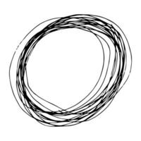 Sketch Hand drawn Ellipse Shape. Abstract Pencil Scribble Drawing. Vector illustration.