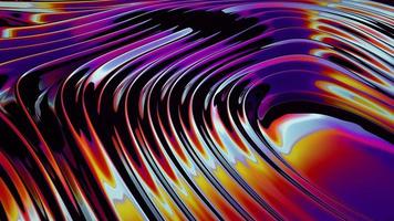 Fluid purple 3d metal background. Holographic foil texture liquid background. Neon purple vibrant colorful vivid illustration. Smooth swirl 3d render. photo