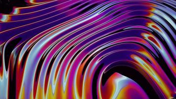 Fluid purple 3d metal background. Holographic foil texture liquid background. Neon purple vibrant colorful vivid illustration. Smooth swirl 3d render. photo