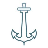 Anchor Line Two Color Icon vector