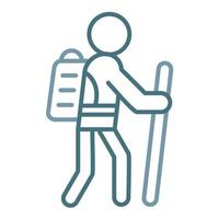 Backpacker Line Two Color Icon vector