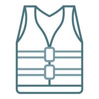 Life Jacket Line Two Color Icon vector