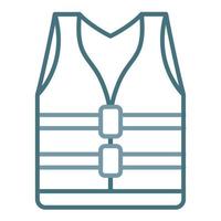 Life Jacket Line Two Color Icon vector