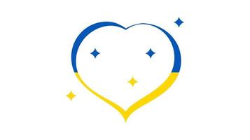 Heart in Ukrainian colors vector