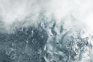 el fondo de hielo fresco con niebla. foto
