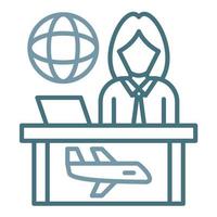 Travel Assistance Line Two Color Icon vector