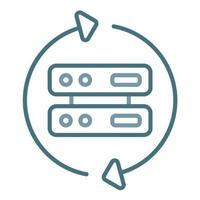 Data Transformation Line Two Color Icon vector
