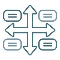Grid Matrix Line Two Color Icon vector