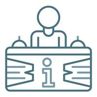 Information Point Line Two Color Icon vector