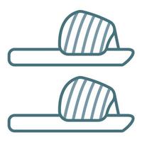 Sandals Line Two Color Icon vector