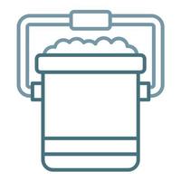 Sand Bucket Line Two Color Icon vector