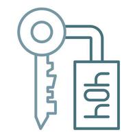 Room Key Line Two Color Icon vector