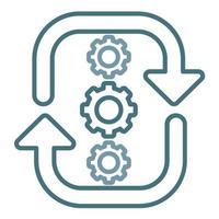 Cycle Diagram Line Two Color Icon vector