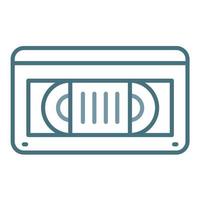 Vhs Tape Line Two Color Icon vector