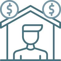 Self Employed Line Two Color Icon vector