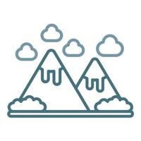 Mountain Line Two Color Icon vector