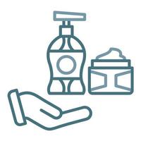 Professional Skin Care Line Two Color Icon vector