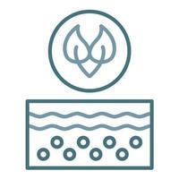 Sensitive Skin Line Two Color Icon vector
