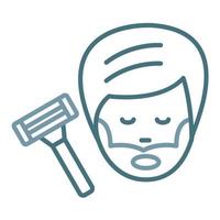 Shaving Line Two Color Icon vector