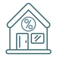 Home Office Tax Deductions Line Two Color Icon vector