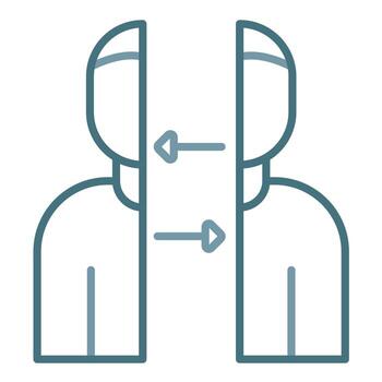 Self Determination Line Two Color Icon vector