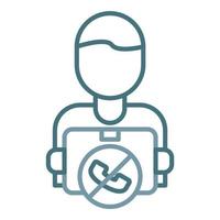 Contactless Delivery Line Two Color Icon vector