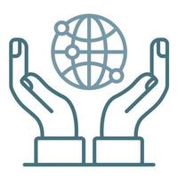 Noosphere Line Two Color Icon vector