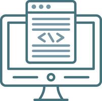 Front End Development Line Two Color Icon vector