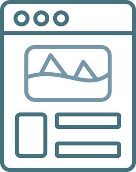 User Interface Line Two Color Icon vector