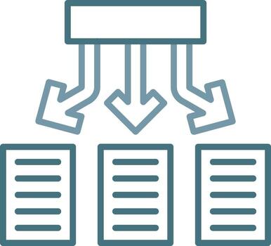 Version Control Line Two Color Icon vector