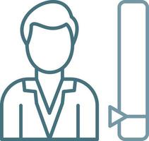 Disengaged Participant Line Two Color Icon vector