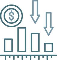 Failure Line Two Color Icon vector