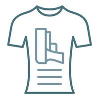 T Shirt Line Two Color Icon vector