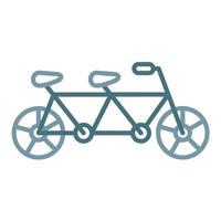 Tandem Line Two Color Icon vector