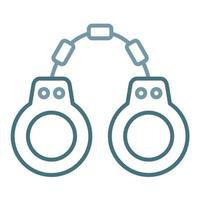 Handcuffs Line Two Color Icon vector