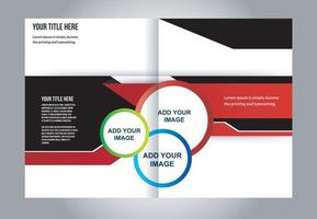 Vector empty bifold brochure print template design