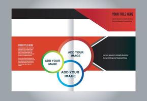 Vector empty bifold brochure print template design