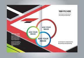 Vector empty bifold brochure print template design