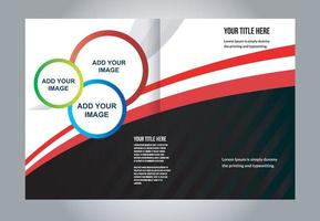 Vector empty bifold brochure print template design