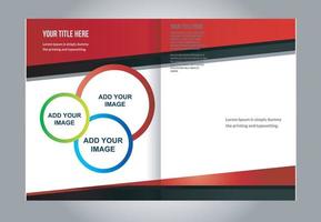 Vector empty bifold brochure print template design