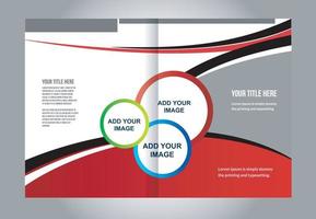 Vector empty bifold brochure print template design