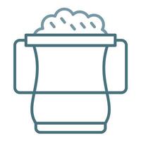 Sand Bucket Line Two Color Icon vector