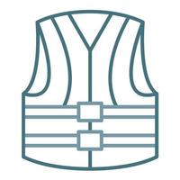 Life Vest Line Two Color Icon vector