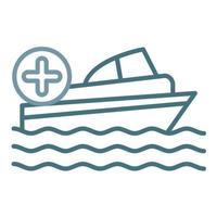 Water Ambulance Line Two Color Icon vector
