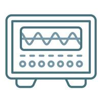 Oscilloscope Line Two Color Icon vector
