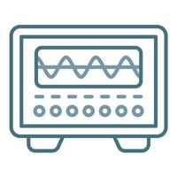 Oscilloscope Line Two Color Icon vector