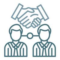 Teamwork Line Two Color Icon vector