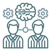 Brainstorming Line Two Color Icon vector