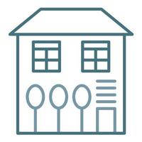 House Line Two Color Icon vector